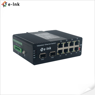 Industrial 8-port 10/100/1000BASE-T + 2-port 1000BASE-SFP 250m PoE Switch