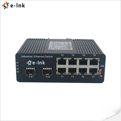 Industrial 8-port 10/100/1000BASE-T + 2-port 1000BASE-SFP 250m PoE Switch