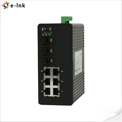 6 Ports Managed Industrial Ethernet Switch with 3-port 1000Base-X SFP ports and  6 10/100Base-T(X) ports