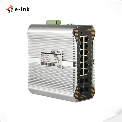 L2+ Industrial 12-Port 10/100/1000T + 4-Port 10G SFP+ Managed Ethernet Switch