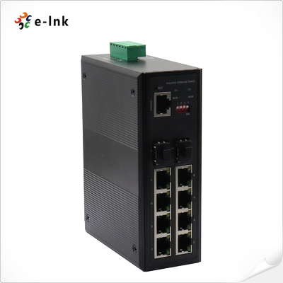 Industrial 8-port 10 100 1000T 802.3at PoE + 2-port 100 1000X SFP Managed Ethernet Switch