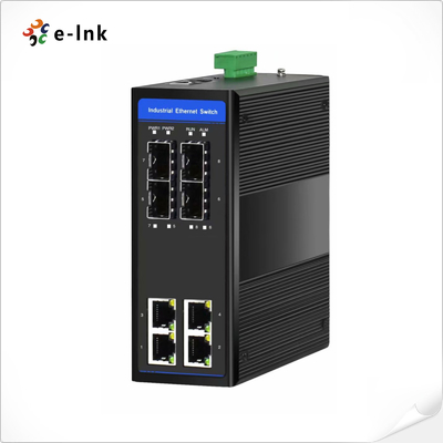 Managed Industrial 4-port 10/100/1000BASE-T + 4-port 100/1000BASE-X SFP Ethernet Switch