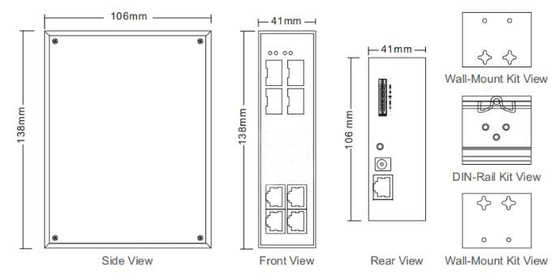 Industrial 4-port 10/100/1000T 802.3at PoE + 4-port 100/1000X SFP Managed Ethernet Switch