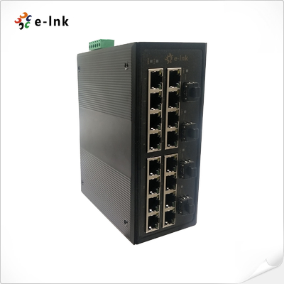 Managed Industrial 16-port 10/100/1000BASE-T + 4-port 100/1000BASE-X SFP Ethernet Switch
