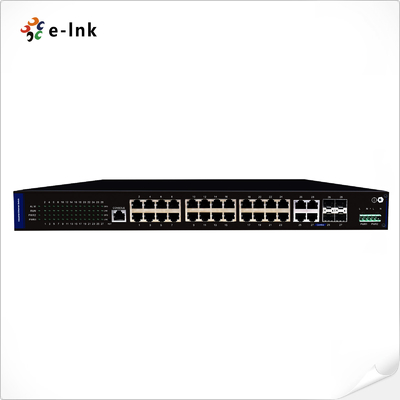 Managed Industrial 24-port 10/100/1000T 802.3at PoE + 4-port TP/SFP Combo Ethernet Switch
