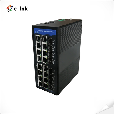 Industrial 16-port 10/100/1000T 802.3at PoE + 8-port 100/1000X SFP Managed Ethernet Switch