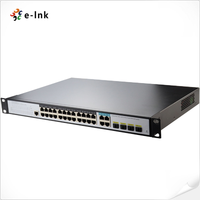L2+ Combo Managed Ethernet Switch with 24 10/100/1000T Ports+ 4Gigabit TP/SFP Ports