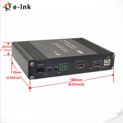 1Ch 1080P HDMI + 1Ch USB KVM + 1Ch RS232 + 1Ch Bidi Stereo Audio + 1Ch GPIO over Fiber Extender