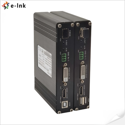 1Ch 1080P DVI + USB KVM + 1Ch RS232 + 1Ch Bidi Stereo Audio + 1Ch GPIO over Fiber Extender