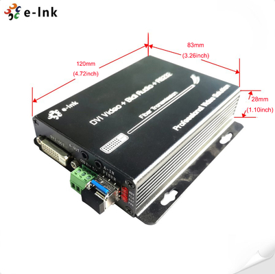 DVI + 1Ch Bidirectional Stereo Audio + 1Ch RS232 over Fiber Optic Extender