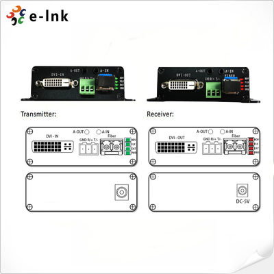 DVI + 1Ch Bidirectional Stereo Audio + 1Ch RS232 over Fiber Optic Extender