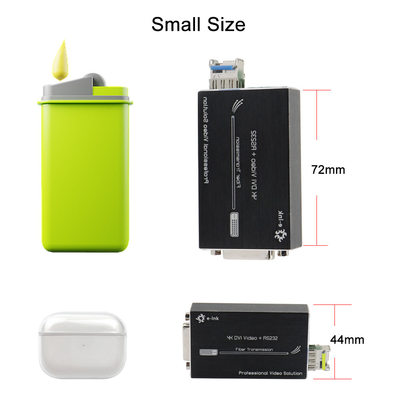 Mini 4K DVI Fiber Optic Extender with Stereo Audio