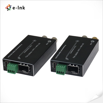 Mini-type HD-SDI to Fiber Converter with Tally & Reverse RS485