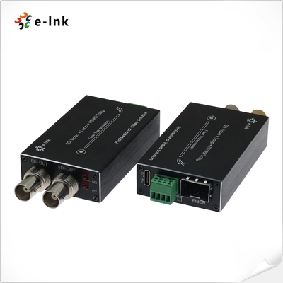 Mini-type HD-SDI to Fiber Converter with Tally & Reverse RS485