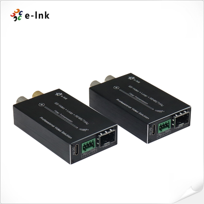Mini-type HD-SDI to Fiber Converter with Tally & Reverse RS485