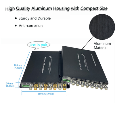 4-Channel 3G-SDI Fiber Converter with RS485 & Tally