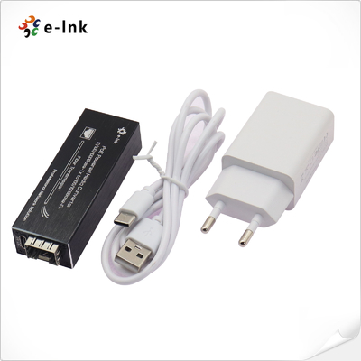 Micro 0/100/1000Mbps adaptive Gigabit Ethernet media converter with PoE Powered Function