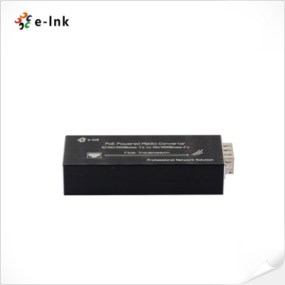 PoE+ Gigabit Fiber Converter | Mini Size | SFP Slot | Powered by IEEE802.3at PoE Injector