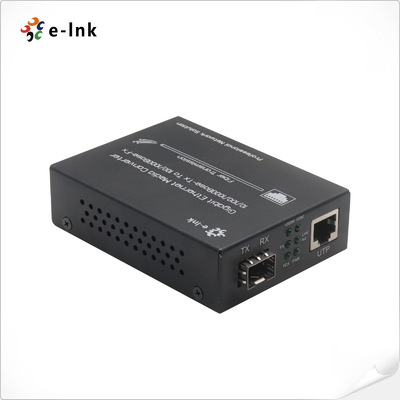 10/100/1000Base-T to 100/1000Base-F Gigabit Fiber Optic Cable Ethernet Media Converter Single Core MM