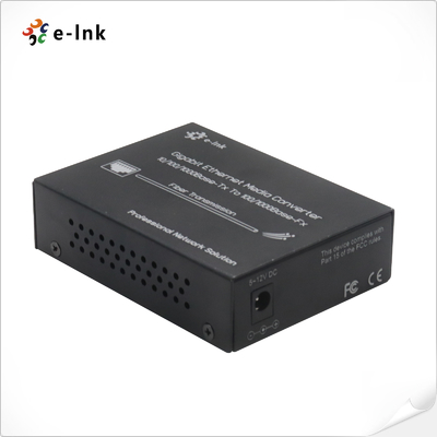10/100/1000Base-T to 100/1000Base-F Gigabit Fiber Optic Cable Ethernet Media Converter Single Core MM