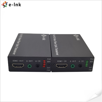 E- Link HDMI bidirectional audio Over Fiber Optic Extender 1 Channel Audio RS232 Data Single Mode