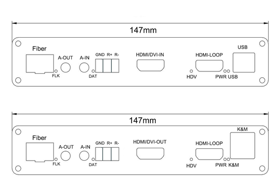 KVM RS232 Bidi Stereo Audio HDMI GPIO over Fiber Optic Extender