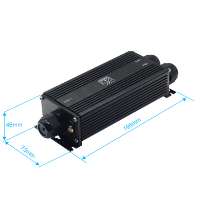 IP67 Waterproof 1-in 2-out 90W Industrial Gigabit PoE Extender