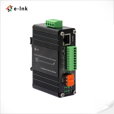 Industrial Ethernet-Serial Media Converter RS232/485/422 SFP, DIN Rail Mount