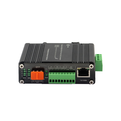 Industrial Ethernet-Serial Media Converter RS232/485/422 SFP, DIN Rail Mount