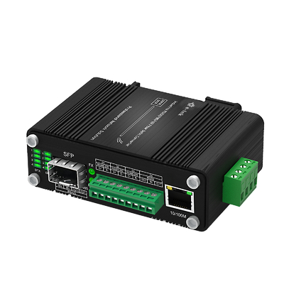 Industrial Ethernet-Serial Media Converter RS232/485/422 SFP, DIN Rail Mount