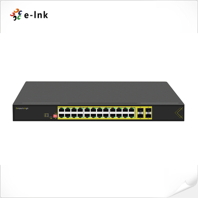 Industrial 24 Port Gigabit PoE Switch 4 SFP Uplinks Managed Layer 2+ Switching