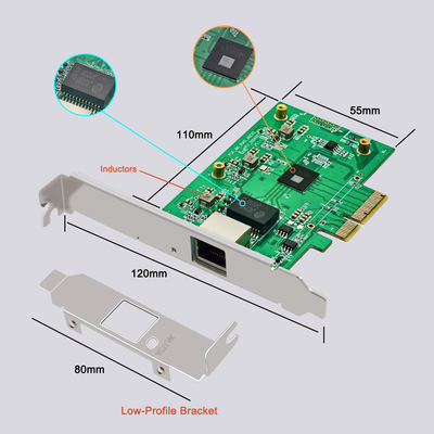 PCIe x4 Single-port RJ45 10G Ethernet Network Adapter for Windows, Linux, Ubuntu