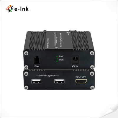 Mini HDMI 2.0 KVM Extender, 4K 60Hz UHD, USB, 300m Fiber Optic, WDM Technology