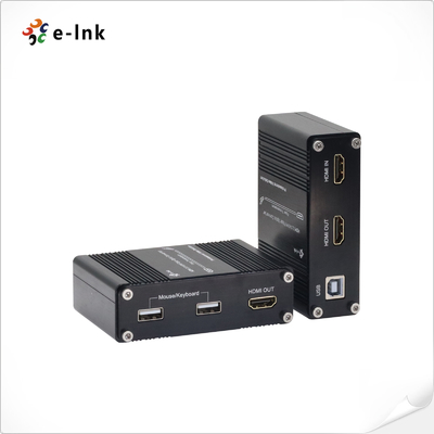 Mini HDMI 2.0 KVM Extender, 4K 60Hz UHD, USB, 300m Fiber Optic, WDM Technology