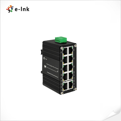 Mini Industrial 8-Port PoE + 2-Port Compact Ethernet Switch 12~48V DC Redundant Power