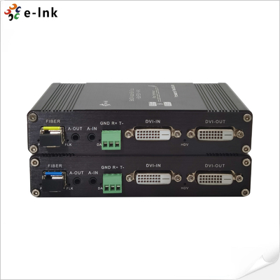 1Ch 1080P Bidi DVI + 1Ch Bidi RS232 + 1Ch Bidi Stereo Audio  + GPIO over Fiber Extender