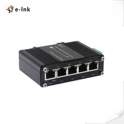 Managed Industrial 5-Port Gigabit Ethernet Switch, Wide 12–48V DC Input