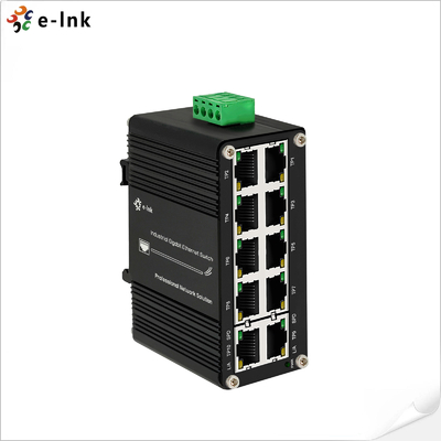 Mini Industrial Unmanaged 10-Port Gigabit Ethernet Switch, 12~48VDC Power Input