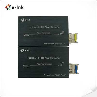 4K HDMI Fiber Optic Extender with Stereo Audio, 80km Long-Distance Transmission