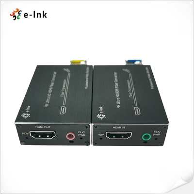 4K HDMI Fiber Optic Extender with Stereo Audio, 80km Long-Distance Transmission