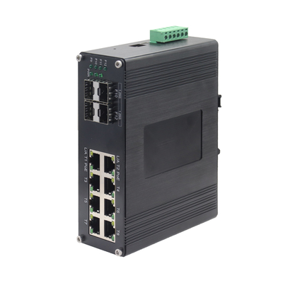 Gigabit Managed PoE Switch with 8 Ports + 4 SFP for Harsh Environments