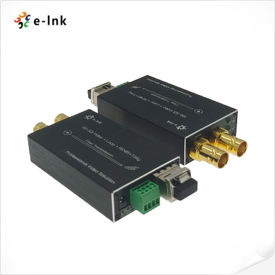 Wholesale 12G SDI Video Over Fiber Converter With Tally RS485 and Loop Out SMF LC 20KM for HDTV