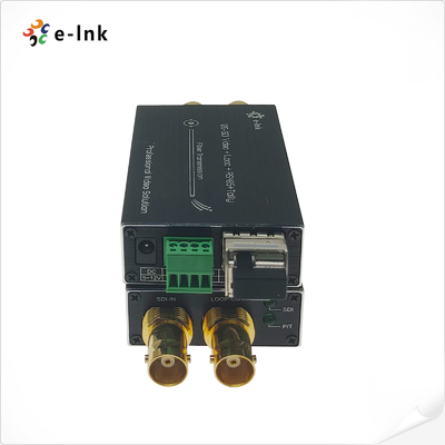 Wholesale 12G SDI Video Over Fiber Converter With Tally RS485 and Loop Out SMF LC 20KM for HDTV