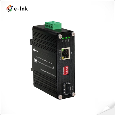 Micro Industrial 10G 802.3at PoE Media Converter with Auto MDI/MDI-X Function