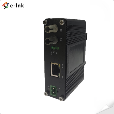 Mini Industrial Fiber Optical Media Converter with 10BASE-T Ethernet and 10BASE-FL Network Ports