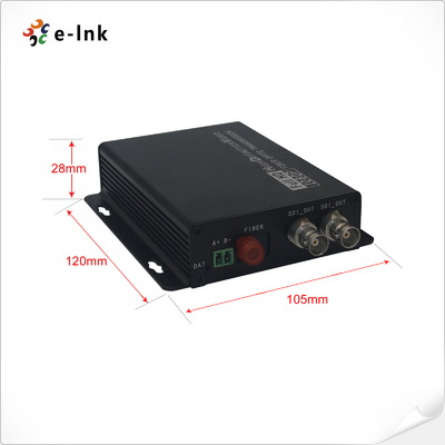 HD-SDI Fiber Converter with Embedded Audio & RS422/485 Data Transmission