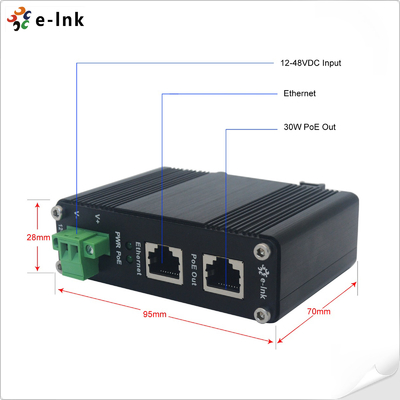 LNK-INJ301 Hardened Gigabit PoE Injector, 12–48VDC Wide Voltage Range,Support IEEE802.3at