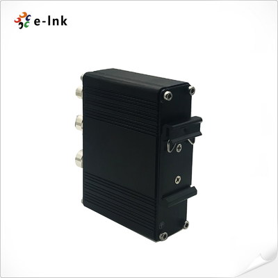 Industrial PoE Injector with M12 Connectors, EN50155 Certification, 12-48V DC