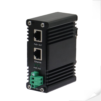 Hardened Gigabit PoE Injector compliant with IEEE 802.3 at, 12~48VDC Input over 100m Distance
