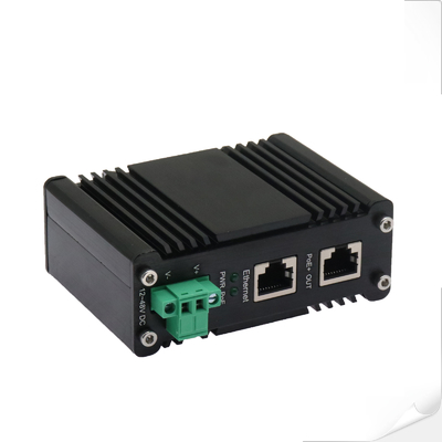 Hardened Gigabit PoE Injector compliant with IEEE 802.3 at, 12~48VDC Input over 100m Distance